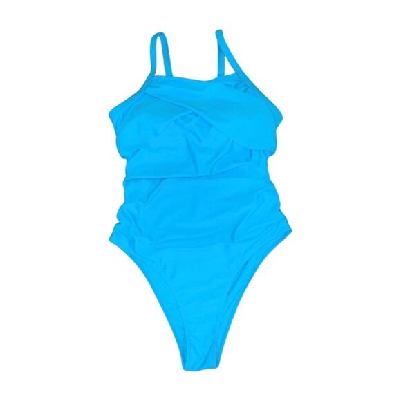 SHEIN Blue One Piece Swimsuit Size L - Picture 1 of 3